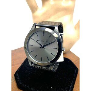 Michael Kors Men's Watch MK9138 Quartz Black Dial Mesh Stainless Steel 44mm